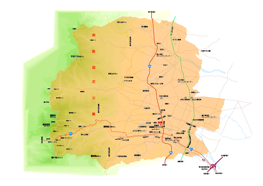 菰野町の地形と自然概要の画像2