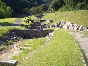 模型流路工（各種砂防施設のミニチュア）の画像
