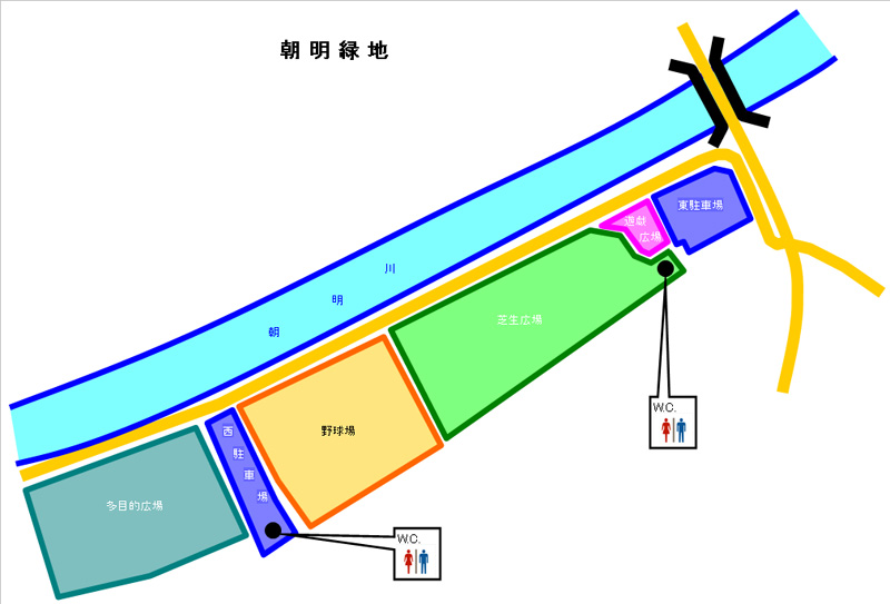 朝明緑地マップ