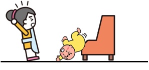 椅子から子供が転落