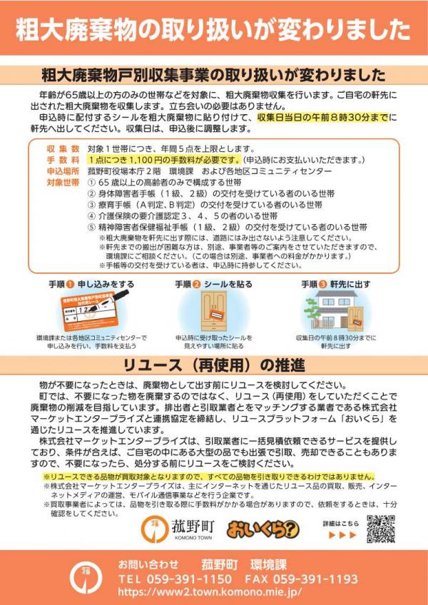 粗大廃棄物戸別収集事業